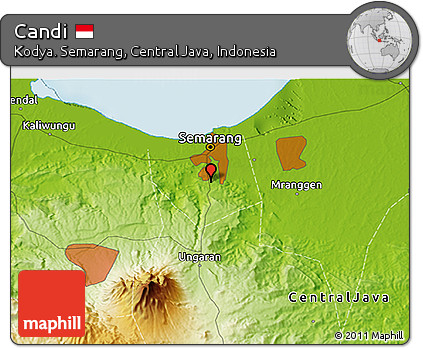 Physical 3D Map of Candi