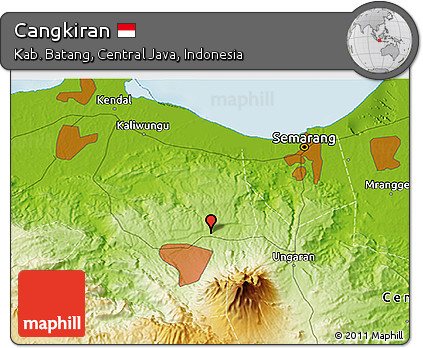 Physical 3D Map of Cangkiran
