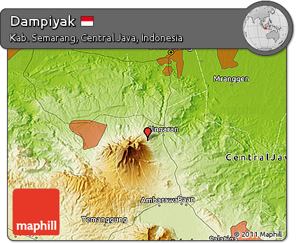 Physical 3D Map of Dampiyak