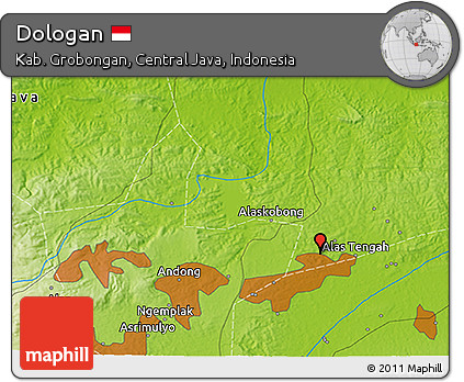 Physical 3D Map of Dologan