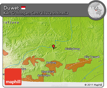 Physical 3D Map of Duwet