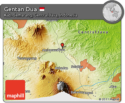 Physical 3D Map of Gentan Dua