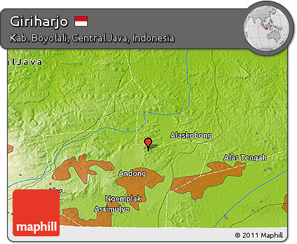Physical 3D Map of Giriharjo