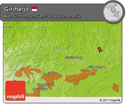 Physical 3D Map of Giriharjo