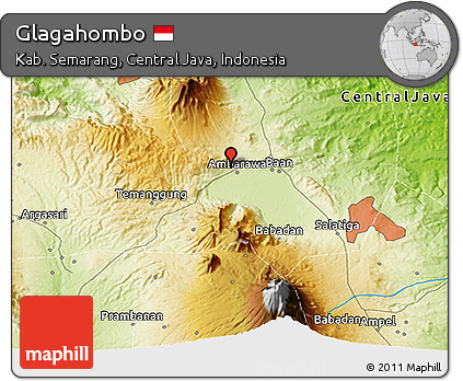 Physical 3D Map of Glagahombo