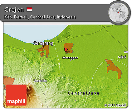 Physical 3D Map of Grajen