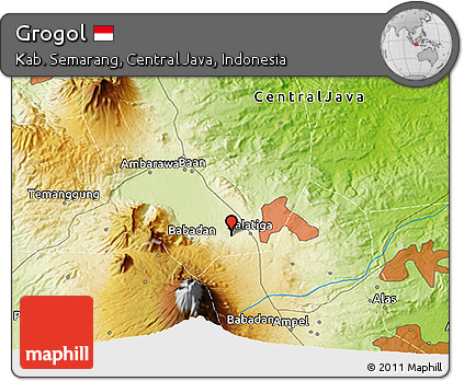 Physical 3D Map of Grogol