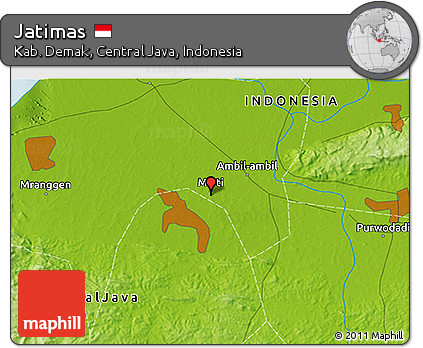 Physical 3D Map of Jatimas