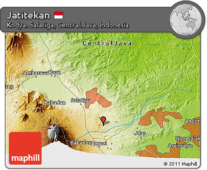 Physical 3D Map of Jatitekan