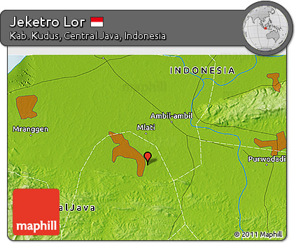 Physical 3D Map of Jeketro Lor