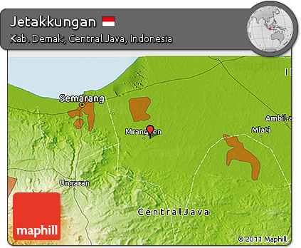 Physical 3D Map of Jetakkungan