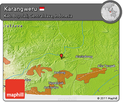 Physical 3D Map of Karangweru