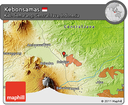 Physical 3D Map of Kebonsamas