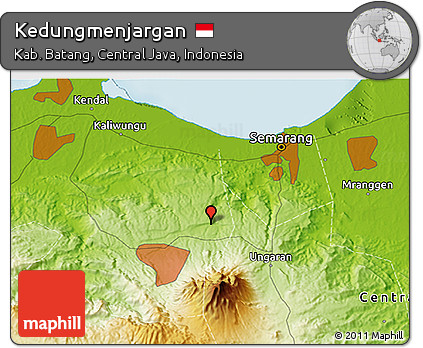 Physical 3D Map of Kedungmenjargan