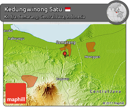 Physical 3D Map of Kedungwinong Satu