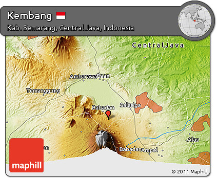 Physical 3D Map of Kembang