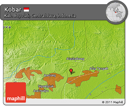 Physical 3D Map of Kobar