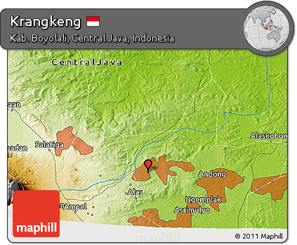 Physical 3D Map of Krangkeng