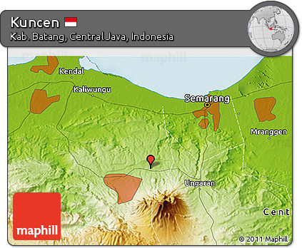 Physical 3D Map of Kuncen