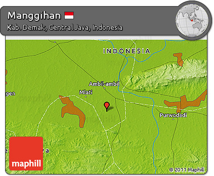 Physical 3D Map of Manggihan