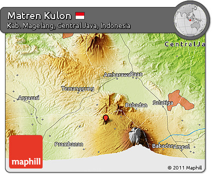 Physical 3D Map of Matren Kulon