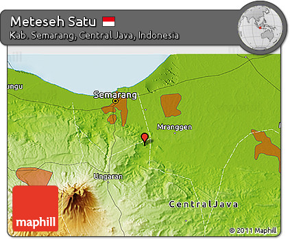 Physical 3D Map of Meteseh Satu