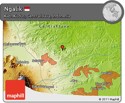 Physical 3D Map of Ngalik