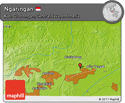 Physical 3D Map of Ngaringan