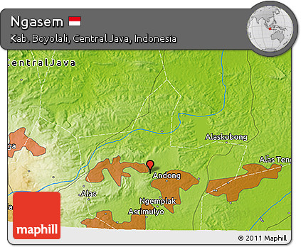 Physical 3D Map of Ngasem