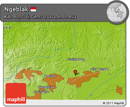 Physical 3D Map of Ngeblak