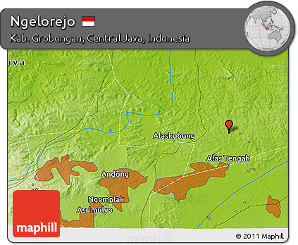 Physical 3D Map of Ngelorejo