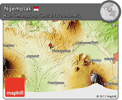 Physical 3D Map of Ngemplak