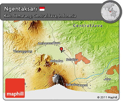 Physical 3D Map of Ngentaksari