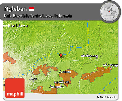 Physical 3D Map of Ngleban