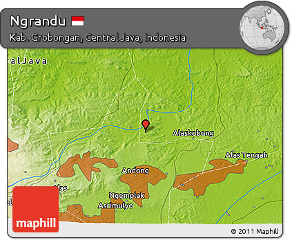 Physical 3D Map of Ngrandu