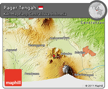 Physical 3D Map of Pager Tengah