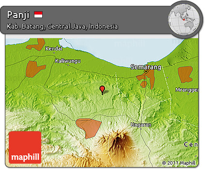 Physical 3D Map of Panji