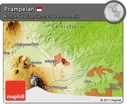 Physical 3D Map of Prampelan
