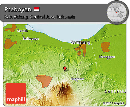 Physical 3D Map of Preboyan