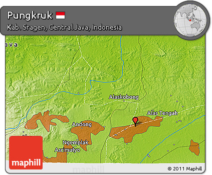 Physical 3D Map of Pungkruk