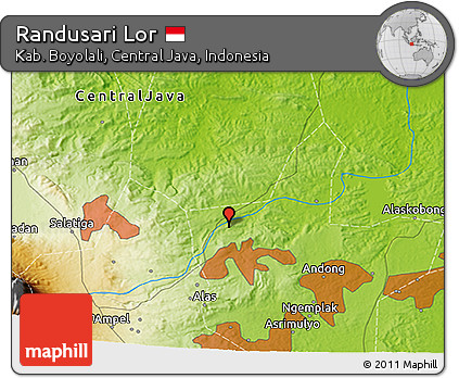 Physical 3D Map of Randusari Lor