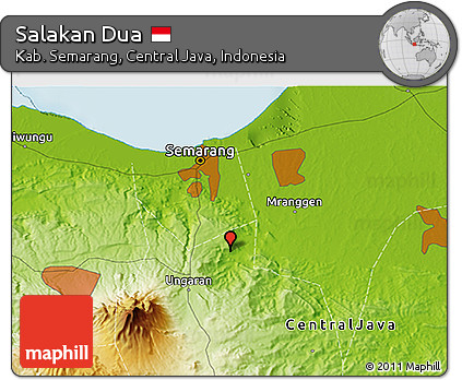 Physical 3D Map of Salakan Dua