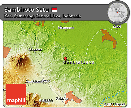 Physical 3D Map of Sambiroto Satu