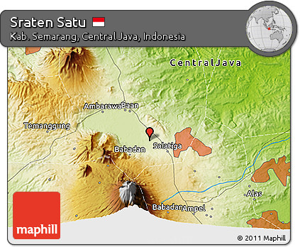 Physical 3D Map of Sraten Satu