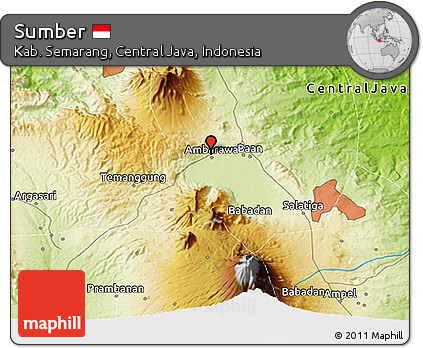 Physical 3D Map of Sumber
