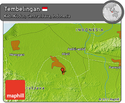 Physical 3D Map of Tembelingan