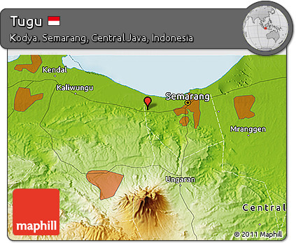 Physical 3D Map of Tugu