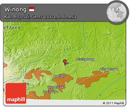 Physical 3D Map of Winong