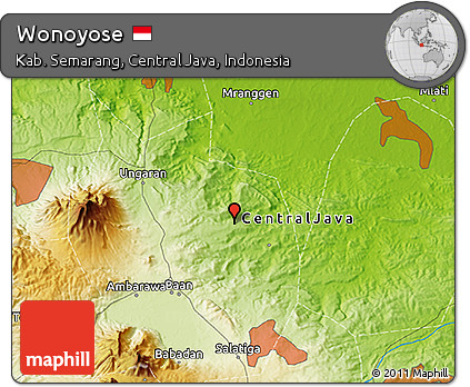 Physical 3D Map of Wonoyose