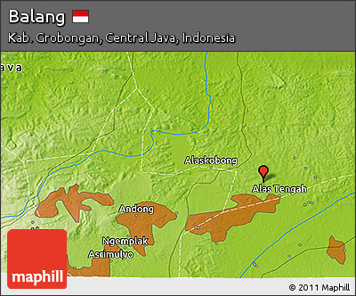 Physical 3D Map of Balang